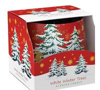 LivuX Bougie parfumée en pot Winter Trees - Parfum frais de forêt - Bougie aromatique 100g - environ 25h de durée de combustion - Ø 7,5 cm - Air frais de forêt en hiver - 1340