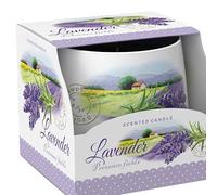 LivuX Bougie parfumée en verre Lavandel - Parfum floral et herbacé - Bougie aromatique 100g - environ 25h de durée de combustion - Ø 7,5 cm - Aide au calme et au sommeil - 1338