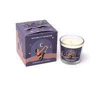 LivuX Moonshine Yoga 1389 Moonlit Jasmine - Petite bougie en cire de soja - 60 g - Aux huiles essentielles - Durée de combustion : 12 heures - 5,5 x 6 cm - Mèche en coton - Coffret cadeau