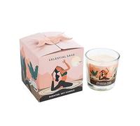 LivuX Moonshine Yoga 1391 Bougie parfumée à la sauge céleste - Petite bougie en cire de soja 60 g - Aux huiles essentielles - Durée de combustion : 12 heures - 5,5 x 6 cm - Mèche en coton - Coffret