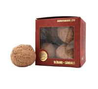 LivuX Premium Boule d'Encens Oliban & Bois de Santal - Boule fumigène Artisanale à Base de résine d'encens Naturelle et de Bois de Santal, env. 65 g