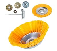 Liwankaqi Lot de 2 brosses de désherbage de 20,3 cm et 15,24 cm en acier au carbone pour débroussailleuse, débroussailleuse, contre les mauvaises herbes, la mousse, les impuretés