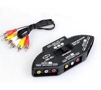LIWEARE Commutateur AV AV 3 prises convertisseur port répartiteur RCA audio vidéo AV Switch Box Game Selector (3 en 1 Out) pour TV