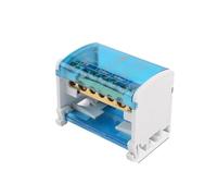 liwei Store Bornier sur rail DIN 207/211/215/407/411/415/2X7/4X7, bloc de distribution à vis pour câbles électriques, boîte de jonction d'alimentation(JH8207)