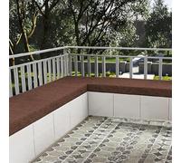 LIWEIREN Coussin de Banc de Taille Personnalisée 43 x 60 cm Coussin Antidérapant Doux Lavable de Banc Amovible Hautement Élastique pour Terrasse, Cuisine, Salle à Manger, Brun