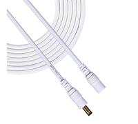 Liwinting 10m Câble d'extension d'alimentation dc 2.5mm x 5.5mm Câble d'extension DC Plug Mâle à Femelle Connecteur pour Adaptateur Secteur, CCTV Camera Power et Plus - Blanc