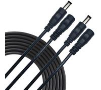 Liwinting 2pcs 5 Mètres Câble D'extension d'alimentation DC 2.5mm x 5.5mm DC Plug Extension Cable Mâle à Femelle Connecteur pour Adaptateur Secteur, CCTV Camera Power et Plus - Noir
