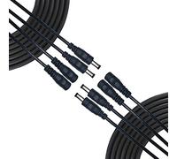 Liwinting 4pcs 3m câble d'extension d'alimentation dc 2.5mm x 5.5mm DC Plug Extension Cable mâle à femelle connecteur pour adaptateur secteur, CCTV Camera Power et plus - Noir