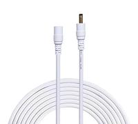 Liwinting 5 Mètres Câble D'extension d'alimentation DC 1.35mm x 3.5mm Mâle à Femelle DC Plug Extension Cordon, Adapté pour Appareils Photo, Adaptateur Secteur, Caméra IP sans Fil, et Plus - Blanc