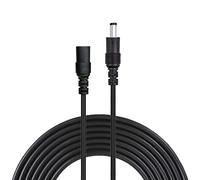 Liwinting 5 Mètres Rallonge Cordon d'alimentation DC 2,1mm x 5,5 mm Mâle à Femelle Connecteur pour Adaptateur Secteur, LED, CCTV Camera Power, Voiture, Moniteurs, et Plus, Noir