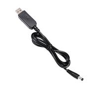 Liwinting DC vers USB 12V Câble d'alimentation 5,5 x 2,1 mm DC mâle Câble adaptateur creux pour ventilateur Haut-parleur Bluetooth Lumière LED Routeur Haut-parleur 1m Noir