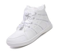 LIWLLIUA Bottines de Neige Enfant Doublure Chaude Chaussure Barefoot Hiver Antidérapante Léger Bottes de Randonnée EU 26-38,N18 White,34 EU