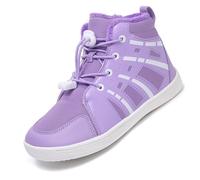 LIWLLIUA Bottines de Neige Enfant Doublure Chaude Chaussure Barefoot Hiver Antidérapante Léger Bottes de Randonnée EU 26-38,N18 Purple,30 EU