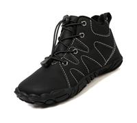 LIWLLIUA Bottines de Neige Enfant Doublure Chaude Chaussure Barefoot Hiver Antidérapante Léger Bottes de Randonnée EU 26-38,Y08 Black,30 EU