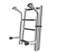 Liwogi Échelle de Bateau à 4 Marches, Échelle de Pont de Natation Echelle Piscine Hors Sol INOX Pliable pour Bateau, Yacht, Piscine