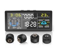 Liwogi Système de Surveillance de la Pression des pneus Tpms amélioré avec Pente, Altitude, Fonction de détection de Vitesse, Outil de Surveillance de la Pression 9.9BAR/199Psi