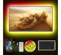 Liwqolx Ruban LED 1M, 30 LED/Mètre, TV LED pour 32-50 Pouces, Musique Sync Bluetooth APP et Télécommande TV LED Strip USB Alimenté pour Chambre/Jeux