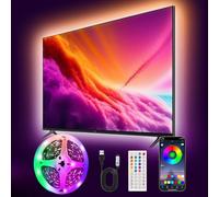 Liwqolx Ruban LED 3 m, 30 LED/Mètre, Rétroéclairage TV Multicouleur avec Télécommande et APP, Musique Sync, pour 45"-65" HDTV, PC