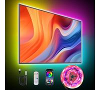 Liwqolx Ruban LED 3 m, RGBIC TV Rétroéclairage LED Synchronisation Musique, Smart Bande LED avec APP et Télécommande, USB Intégration IC Éclairage, pour TV 45-65 Pouces et PC,Chambre,Noël