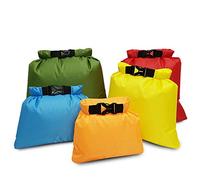 Lixa-da Lot de 5 sacs étanches (1,5 L + 2,5 L + 3,5 L + 4,5 L + 6 l) - Sacs de rangement en polyester ripstop pour smartphone, appareil photo, camping, bateau, sports nautiques