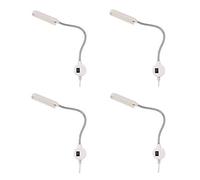 LIXADA 1/2 / 3 Pcs 6W LED Machine à coudre Lampe de base fixe Tube flexible Design de col d'oie pour tâches domestiques (4pcs)
