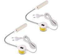 Lixada 1/2 / 3 Pcs 6W LED Machine à coudre Lampe de base fixe Tube flexible Design de col d'oie pour tâches domestiques (2pcs)