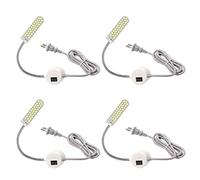 Lixada 1/2 /4 PCS 1 W 20 LED Machine à Coudre Lampe de lumière Base Fixe magnétique Flexible Tube Flexible col d'oie Design 4PCS)