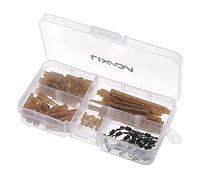 LIXADA 100 pcs Terminal Carpe de pêche attaquer des Clips de Plomb de sécurité avec des goupilles en Caoutchouc de Queue de Queue Anti-emmêlement Manches Changement Rapide