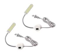 Lixada 2PCS 2W 30LED Lampe pour machine à coudre Base fixe Tube magnétique flexible Col de cygne pour les tâches ménagères efficacité énergétique A].