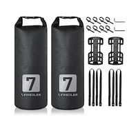 Lixada 3L/7L Sac de Fourche de vélo Sac étanche à roulettes Sac Sec Sacoche de vélo pour E-Scooter Accessoires de VTT - Noir