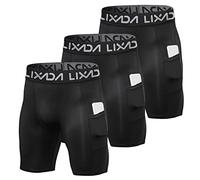 Lixada Active Workout Short de Compression pour Homme avec Couche de Base