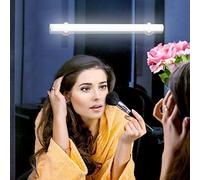 Lixada Applique murale LED sans fil rechargeable avec contrôle tactile pour miroir de maquillage, salle de bain