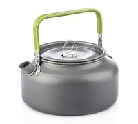 Lixada Bouilloire de camping 0,8 L/1,2 L/1,6 L pour eau bouillante, théière en alliage d'aluminium avec poignée en silicone et sac de transport pour randonnée, pique-nique en plein air