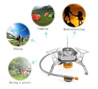 Lixada ¿C CuisinièRe à Gaz De Camping Pliable, Coupe-Vent, Portable, Pour Cuisine En Plein Air, Allumage PiéZo-éLectrique, Avec BoîTe