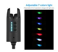 Lixada ¿C Ensemble D'alarme De PêChe NuméRique Sans Fil, Kit D'alerte Sonore De Morsure De PêChe, Indicateur D'alarme Led à Couleur Variable Avec éTui Portable