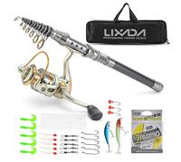 Lixada Canne à pêche télescopique et Moulinet Combo Kit (2.4m)