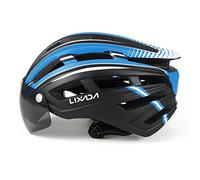 LIXADA Casque de vélo de Montagne, Casque de Moto avec rétroéclairage, visière magnétique Amovible, Protection UV pour Hommes et Femmes