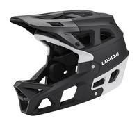 Lixada Casque de vélo de montagne intégral pour adulte, casque de course de descente, VTT pour homme/femme, casque de vélo de montagne adulte avec visière sur 31 aérations, tour de tête de 59 à 61 cm.