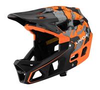Lixada Casque de vélo de montagne intégral pour adulte, casque de course de descente, VTT pour homme/femme, casque de vélo de montagne adulte avec visière sur 31 aérations, tour de tête de 59 à 61 cm.