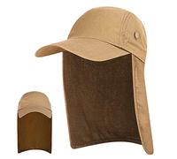 LIXADA Casquette de Soleil Homme UPF 50+ à Large Bord, Chapeau de Pêche avec Protection Nuque et Oreilles, Léger en Coton Respirant pour Randonnée Camping Jardinage