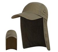 LIXADA Casquette de Soleil Homme UPF 50+ à Large Bord, Chapeau de Pêche avec Protection Nuque et Oreilles, Léger en Coton Respirant pour Randonnée Camping Jardinage