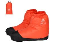 LIXADA Chaussons en Duvet pour Le Camping d'hiver, Unisexe Chaussettes Thermiques d'oie Doux Imperméable Chauffe-Pieds Chaussons en Duvet pour Tente/Sac de Couchage/Maison