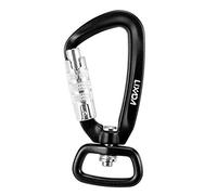 Lixada Clip de Suspension à Verrouillage Automatique - Mousqueton Rotatif à 360° pour Hamac et Équipement de Camping
