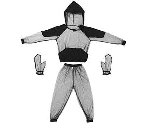 LIXADA Costume Anti-Moustique extérieur Pêche Insecte Apiculture Combinaison de Protection Maille Ultra Legere Portable Combinaison de Bee Anti Moustiques Insectifuge Maille Chemise Gants Pantalon