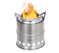 Lixada Cuisinière en bois léger en acier inoxydable avec sac en filet pour le camping, la cuisine en plein air, le pique-nique et le barbecue Portable style 1