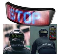 Lixada Écran LED couleur complet pour casque de vélo et de moto, système de clignotants pour vélo, feu arrière de vélo, affichage de vitesse en temps réel, connexion APP, prend en charge des textes