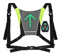 Lixada Gilet de Cyclisme Réfléchissant, Réfléchissant Sac à Dos Attachement Clip, Rechargeable USB avec LED Clignotant Télécommande Équipement de Sécurité pour Cyclisme, Course à Pied