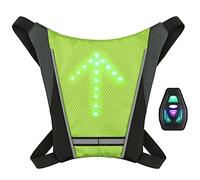 Lixada Gilet de Cyclisme USB Réfléchissant Sac à Dos Attachement Clip avec Télécommande LED Signal Lumière Extérieure Sport Sac de Sécurité Gear pour Cyclisme Courir Marche Jogging