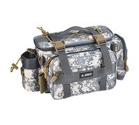 LIXADA Grand Sac de Pêche Sac de Stockage D'appâts Multifonction Sac de Pêche à Deux Couches de Pêche Utilitaire kit Sac à Bandoulière