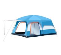 LIXADA Grande Tente Familiale Spacieuse Tente Extérieure de Camping 8-12 Personnes Deux Chambres Un Salon Design avec Matériau Étanche en Polyester 210T pour Groupe Familial Camping (L)